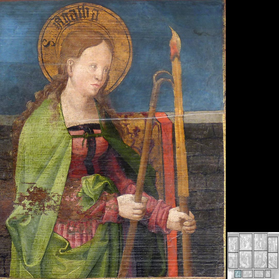 Marthaaltar Predella, Agatha