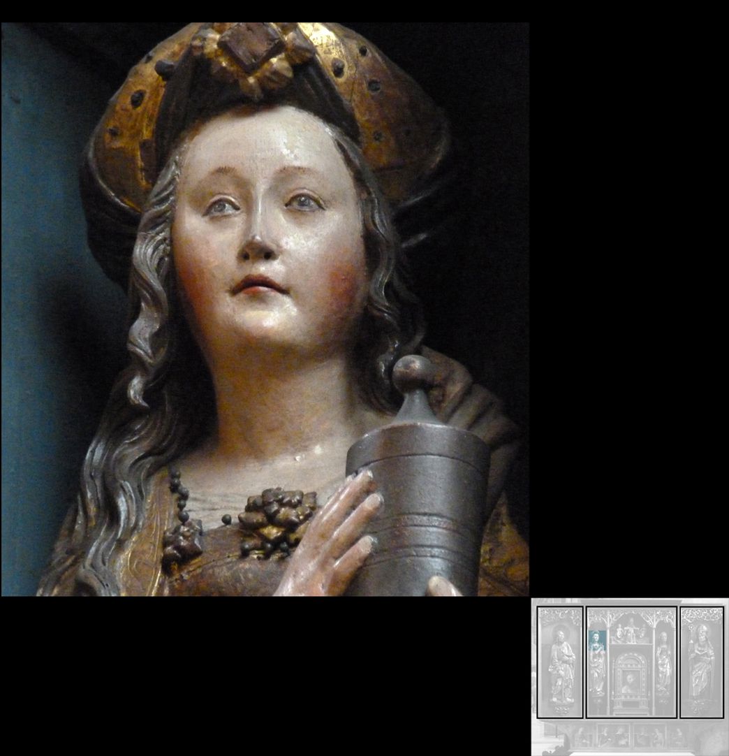 Marthaaltar Maria Magdalena mit Salbgefäß