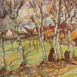 Fränkisches Dorf im Frühling