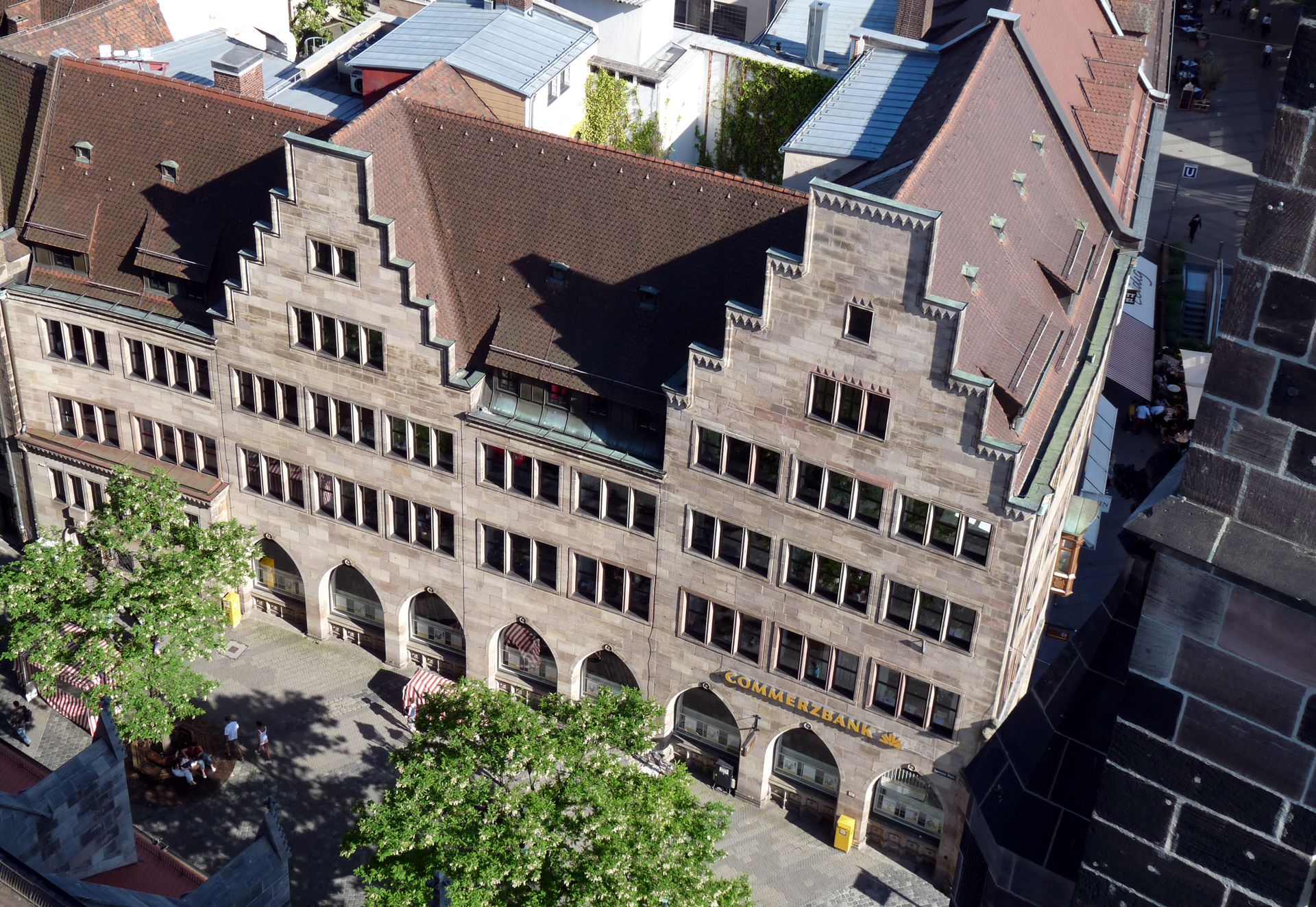 Commerzbank Nordfassade von oben