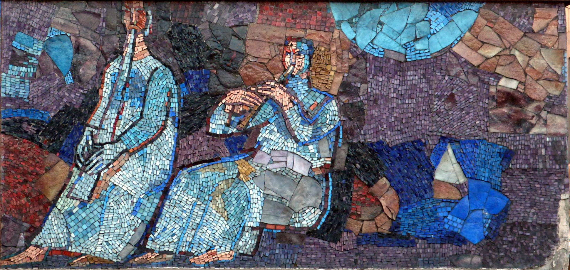 Mosaik am Hauptmarkt in Nürnberg Musikanten