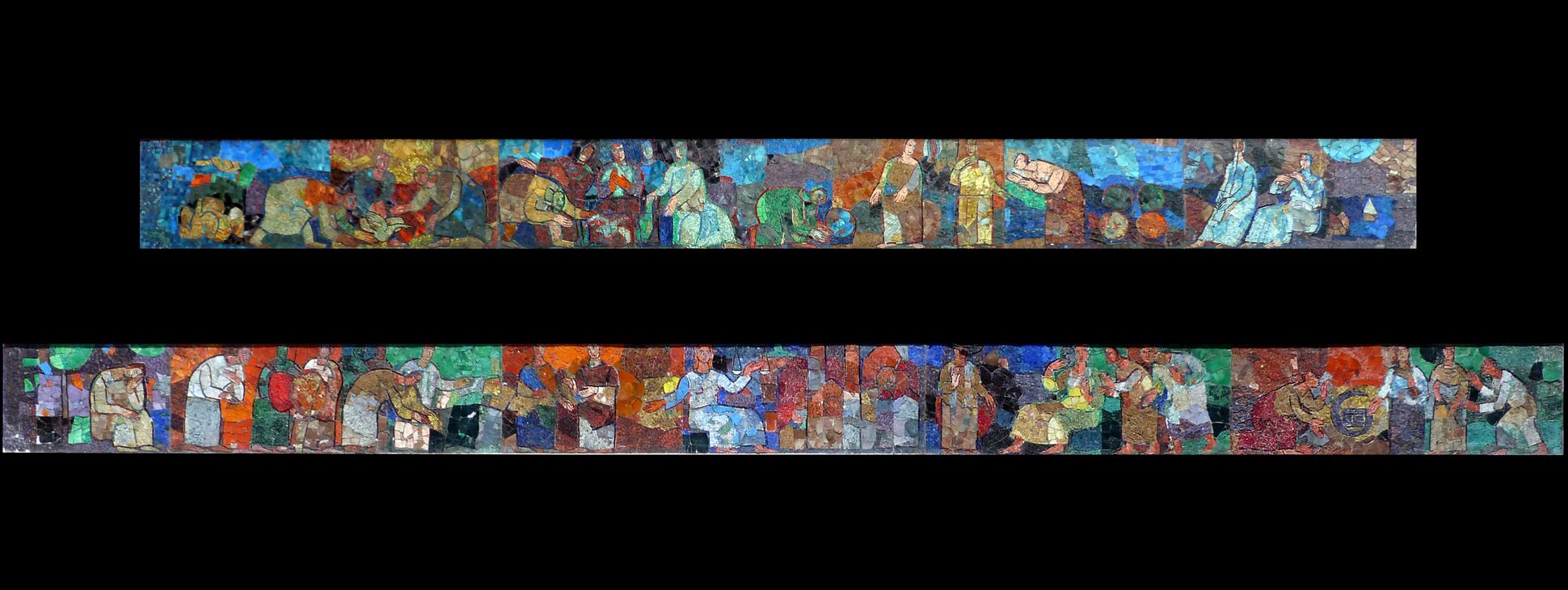 Mosaik am Hauptmarkt in Nürnberg Mosaikbänder