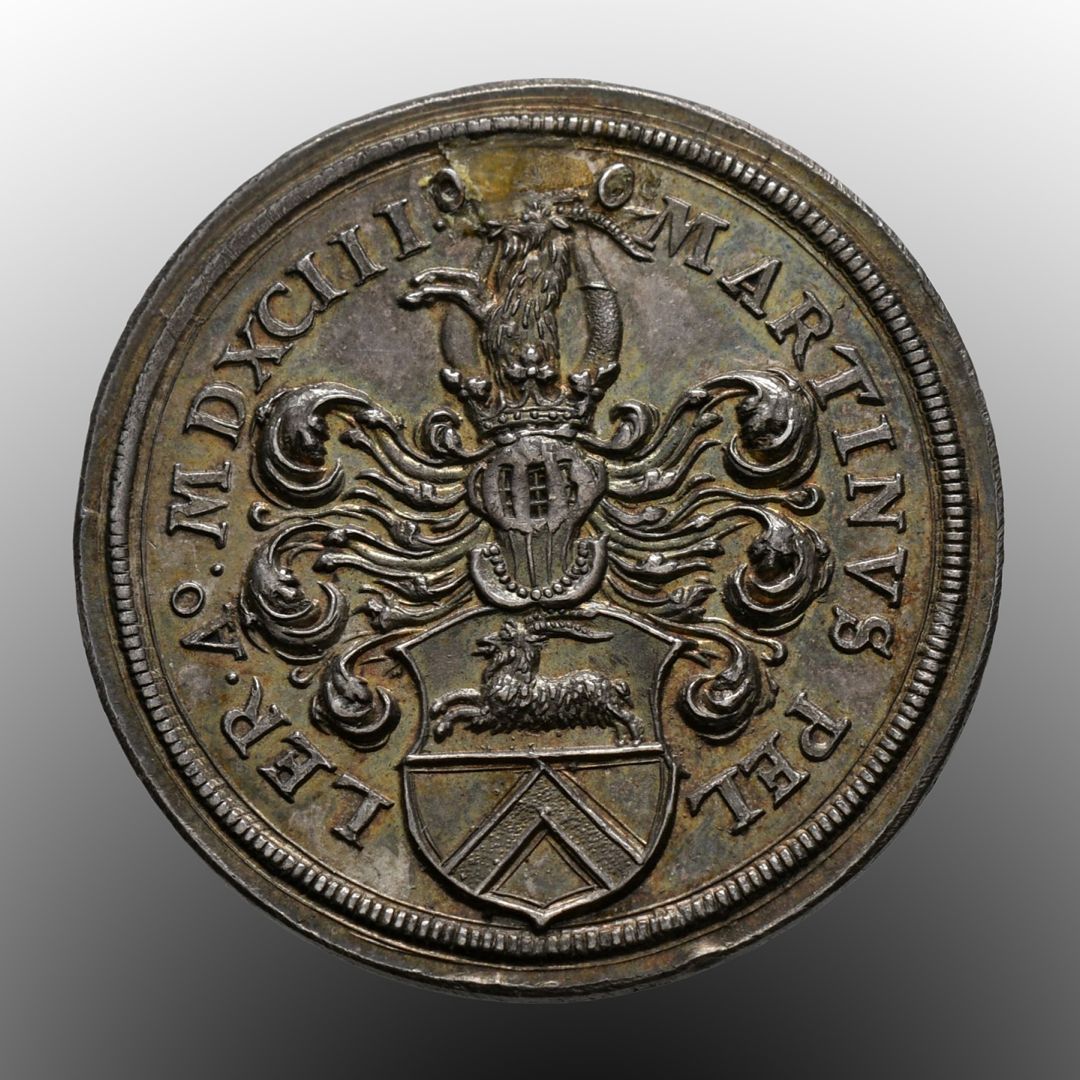 Medaille Martin Peller Umschrift: MARTINVS PEL LER . A°. MDXCIII.
