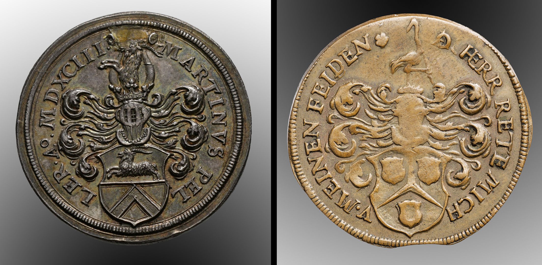 Medaille Martin Peller Bildvergleich mit einer Medaille aus der Maler-Werkstatt