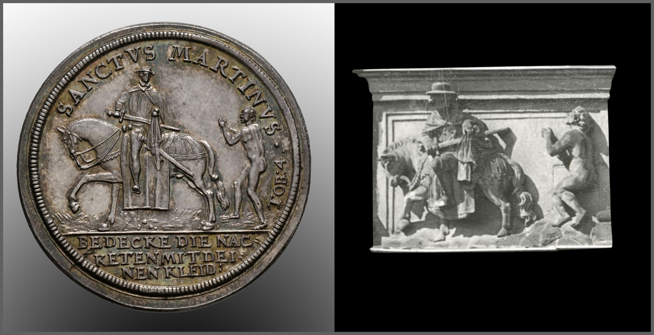 Medaille Martin Peller Vergleichsbild: Medaille und Darstellung am Pellerhaus