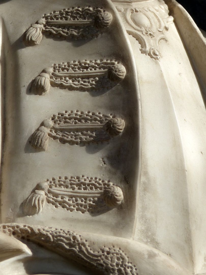 Grabmal des Johann Sigmund Pfinzing (Großgründlach) Büste des Verstorbenen, Detail