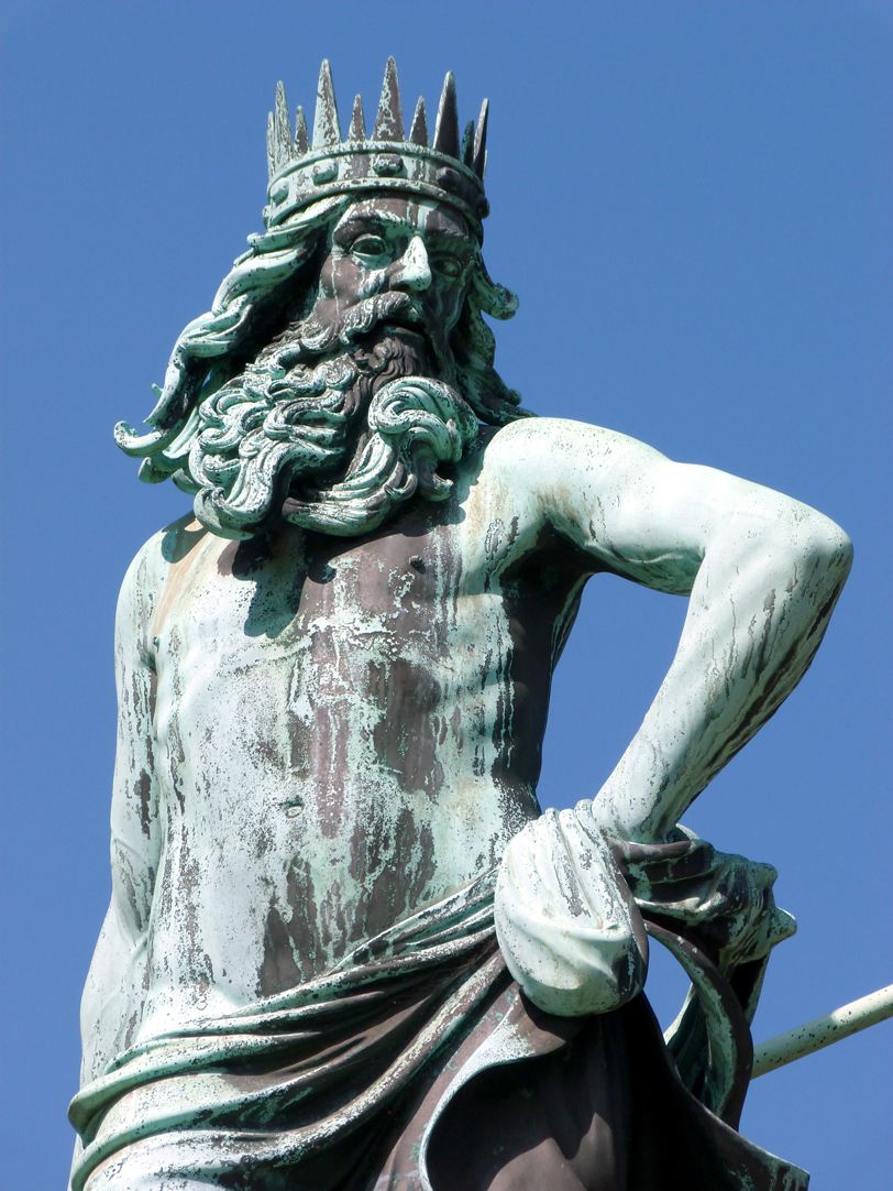 Neptunbrunnen Neptun, Detail