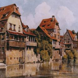 <Pegnitzpartie an der Insel Schütt