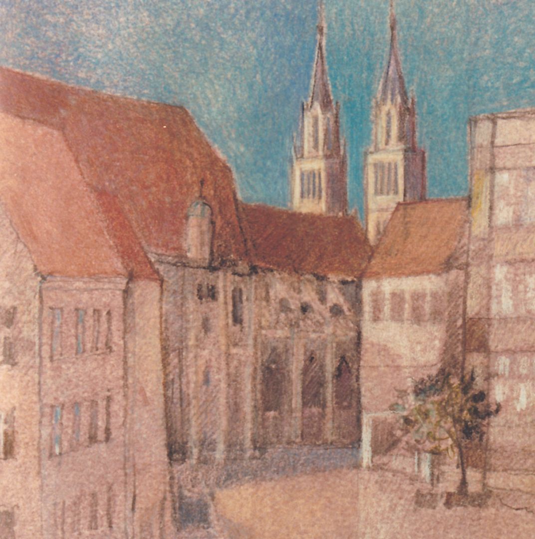 Blick auf die Lorenzkirche, Pfarrgasse Detailansicht