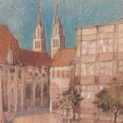 Blick auf die Lorenzkirche, Pfarrgasse