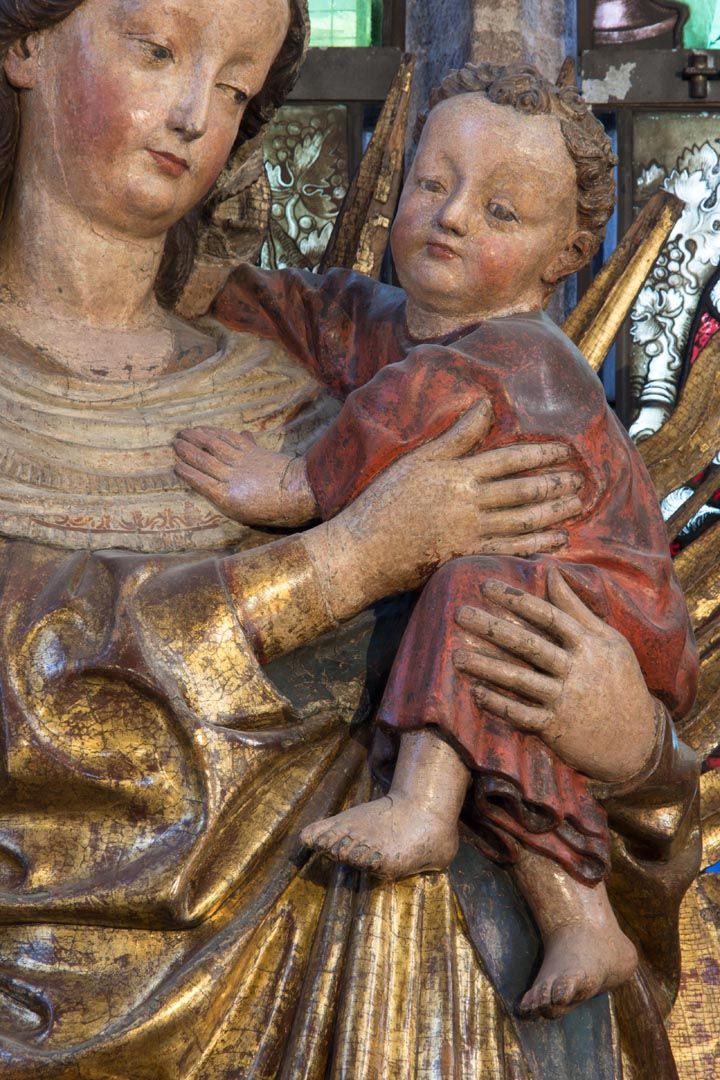 Welser-Madonna Maria und das Jesuskind, Detailansicht