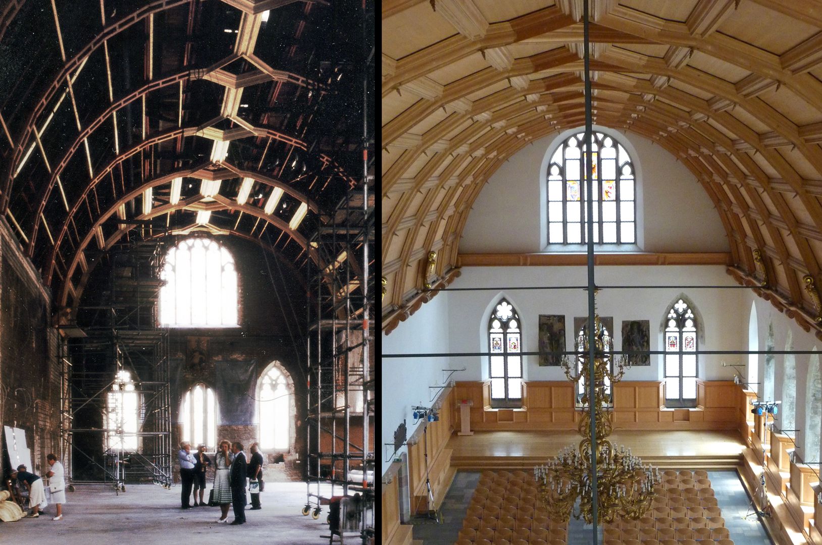 Rathaussaal Foto links: Bildarchiv der Altstadtfreunde Nürnberg (Strohmeier) / Foto rechts: Theo Noll, 2013