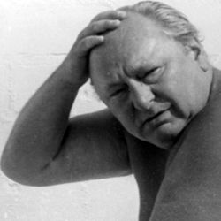 Oskar Rieß im Atelier