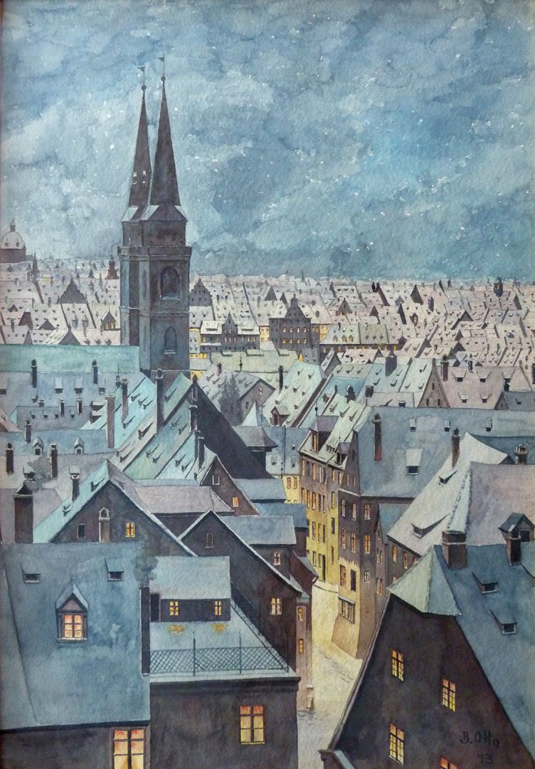 Winterblick auf die Sebalder Altstadt Gesamtansicht