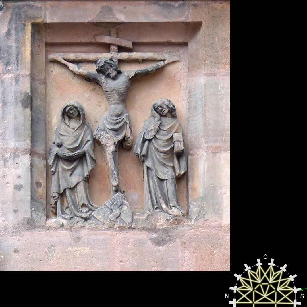 Passionsreliefs Christus am Kreuz - Wappen der Behaim