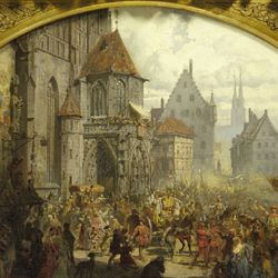 Die Einbringung der Reichskleinodien 1424 (Entwurf)