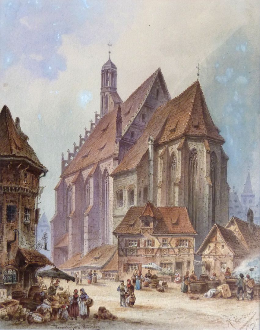 Frauenkirche mit Obstmarkt Gesamtansicht