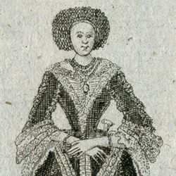 Demoiselle coifée d´un bonet de paillette d´or / Eine adeliche Frau in einer gefliderten Hauben