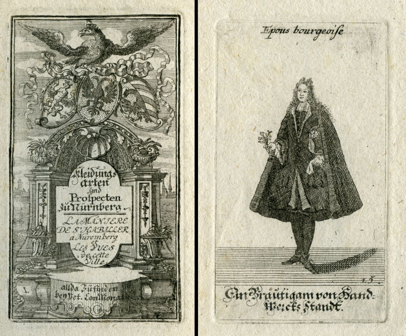 Épous bourgeoise / Ein Bräutigam von Handwercks Standt Titelblatt / Blattnummer 15