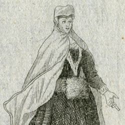 Femme en drap de pluie blanc / Ein FrauenZimmer im weissen Regen-Tuch