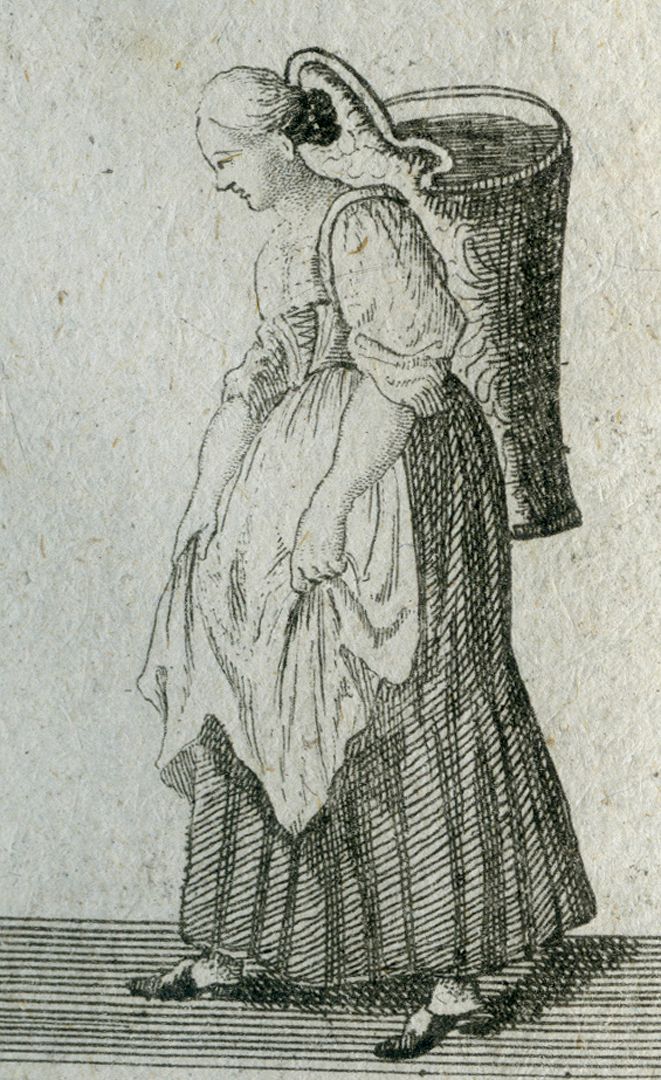 Servante portant de l'eau / Eine Magd so Wasser hohlet Blattnummer 42, Detailansicht