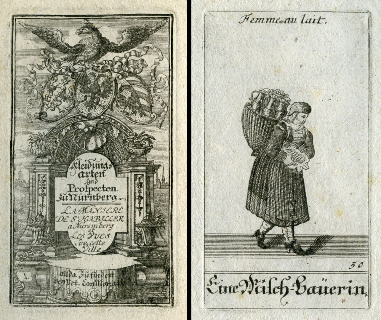 Femme au lait / Eine Milch-Baüerin Titelblatt / Blattnummer 50