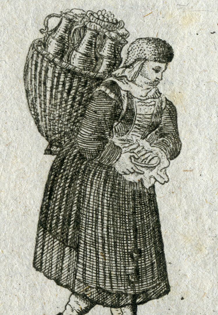 Femme au lait / Eine Milch-Baüerin Blattnummer 50, Detailansicht