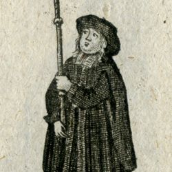 Ecolier portant un cierge devant un corps mort / Ein Schüler derer die Kertzen beÿ einer Leiche trage