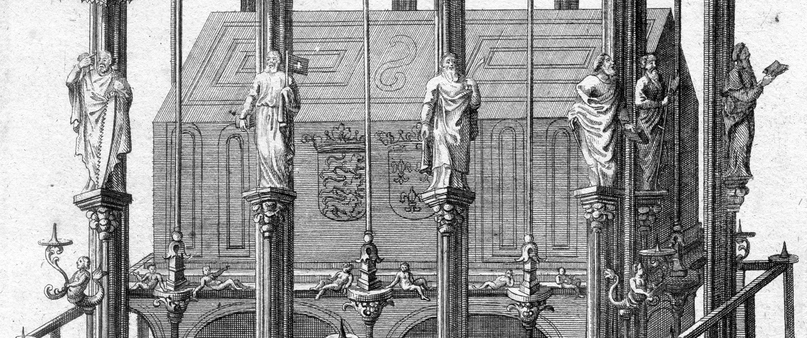 Sebaldusgrab Detailansicht mit Schrein und Apostelfiguren