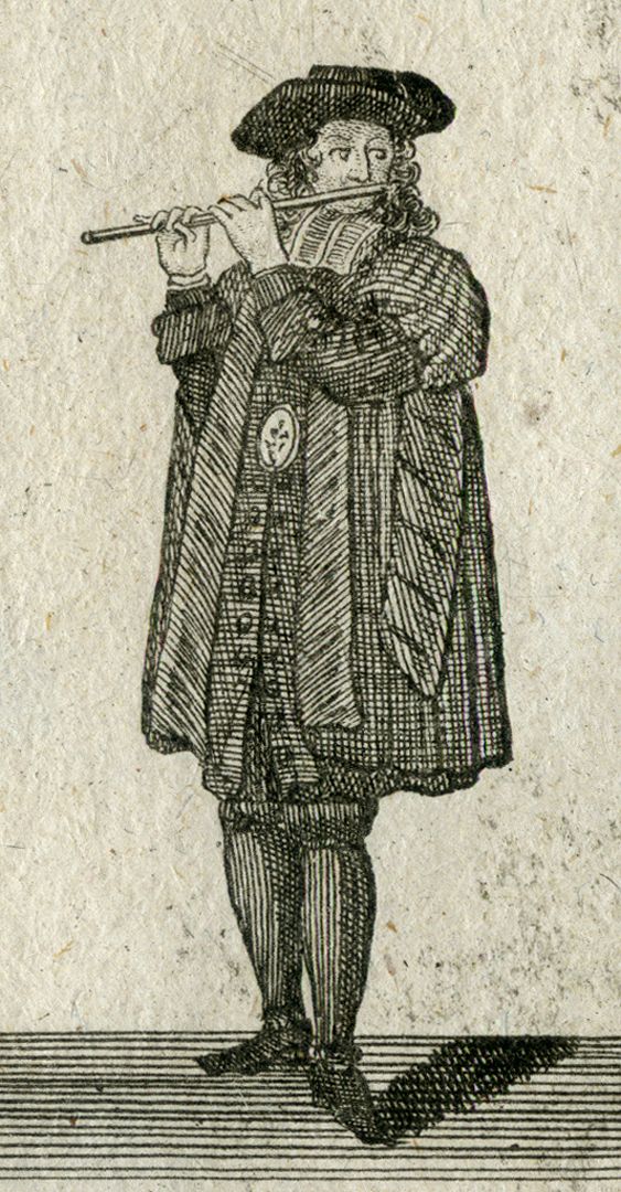 Jouiur de Flute allemande pour les arbaletiers / Der Stadt-Pfeiffer beÿ dem Silber Schiessen Blattnummer 18, Detailansicht