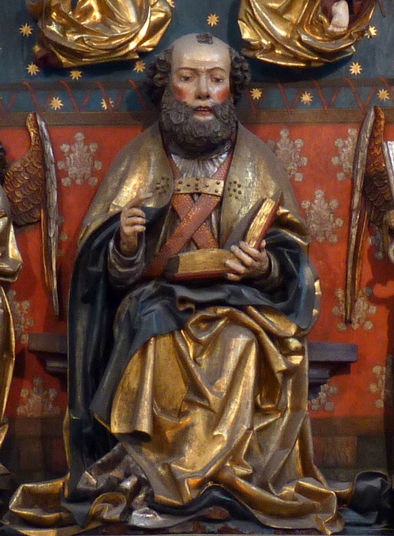 Petersaltar Schrein, sitzender Petrus