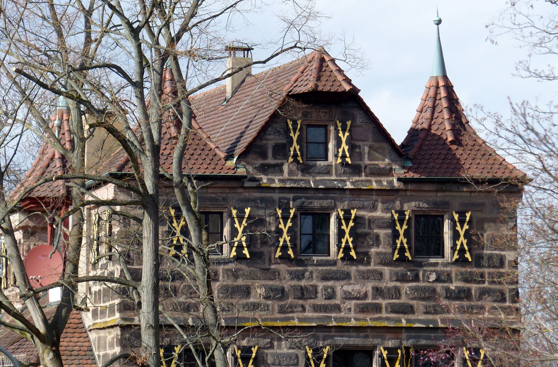 Petzenschloss (Schlösschen Lichtenhof) Haupthaus, Südgiebel