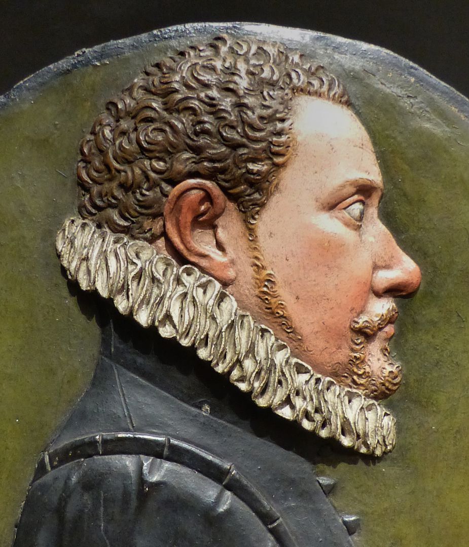 Relieftondo mit dem Portrait eines unbekannten jungen Nürnbergers Detail