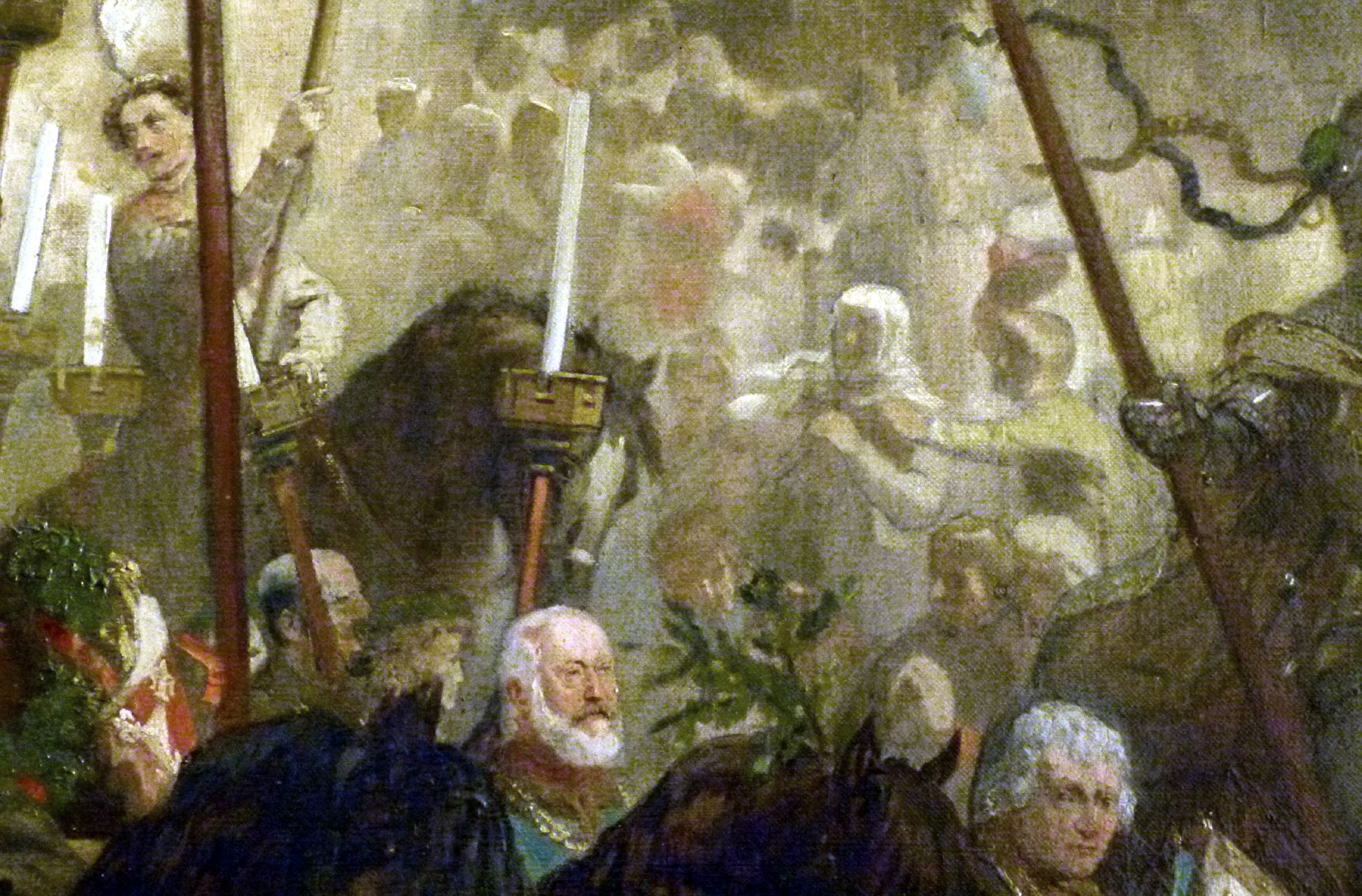Die Einbringung der Reichskleinodien in Nürnberg am 22. März 1424 Prozession, Detail