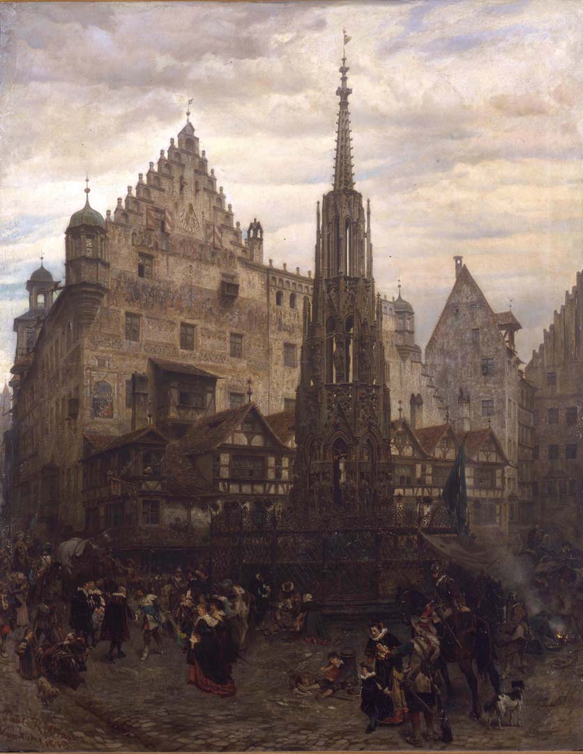 Der Schöne Brunnen zu Nürnberg im Jahre 1632 
