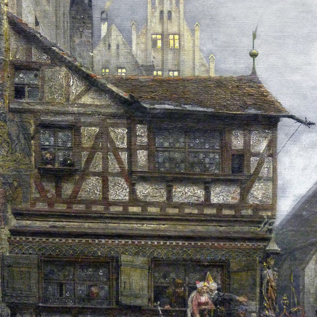 Der Marktplatz zu Nürnberg zur Zeit des Turniers von 1496 Detail