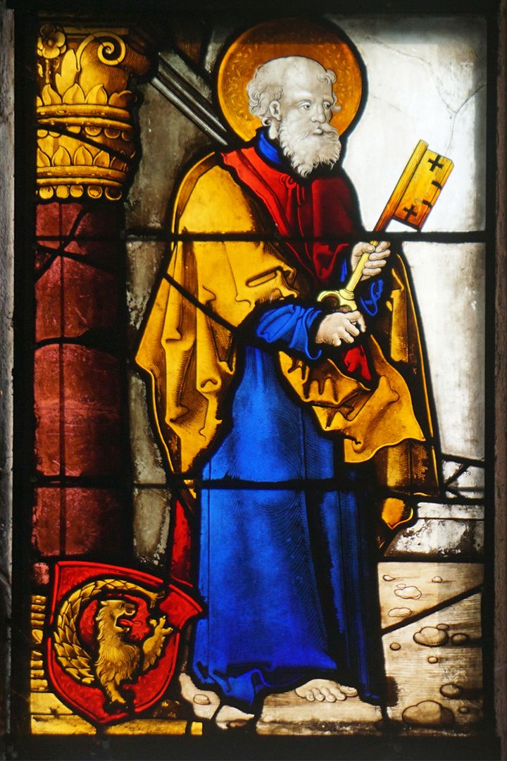 Rochuskapelle / Fenster sII / Hll. Petrus und Sebaldus Hl. Petrus