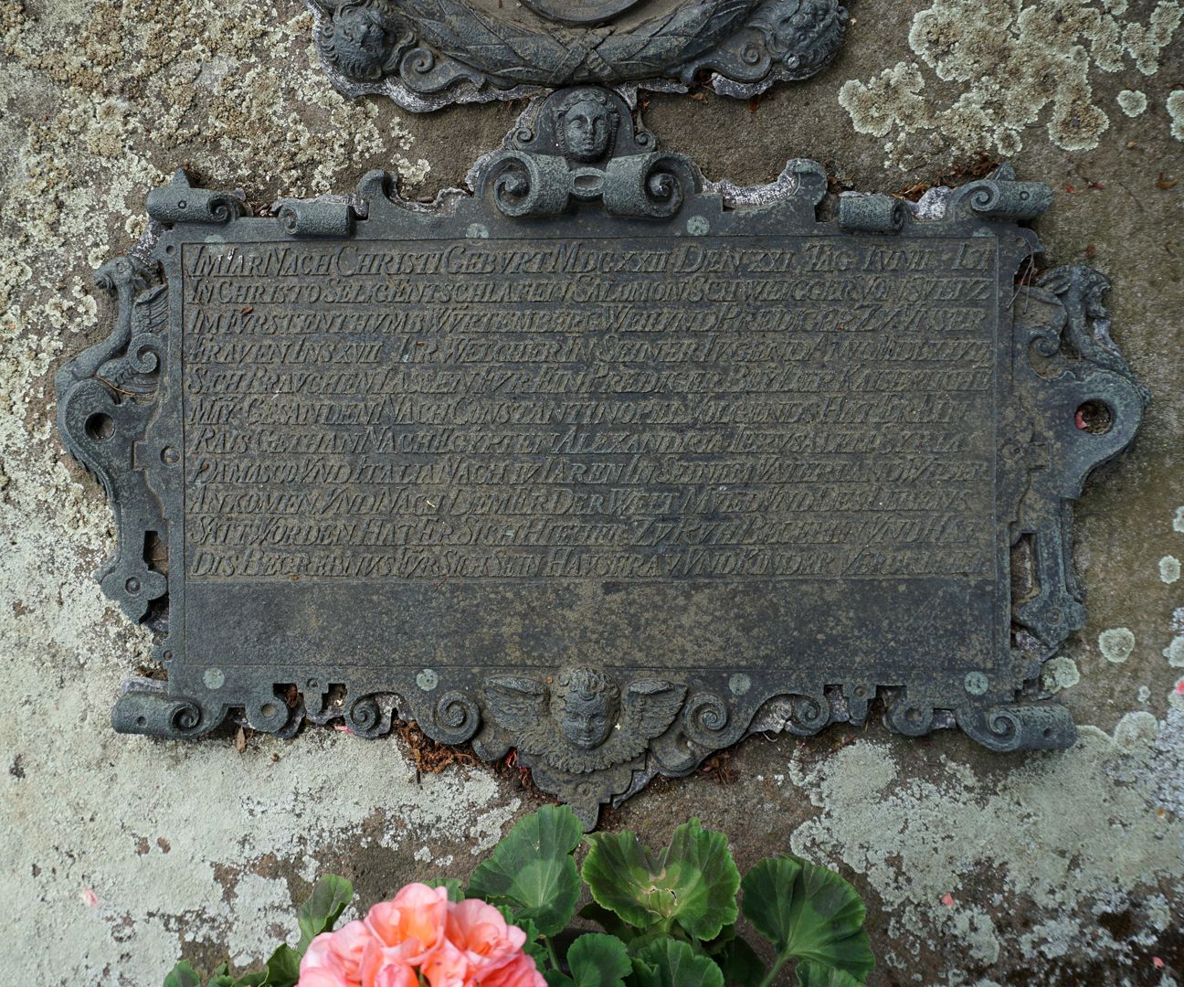 Epitaph des Salomon Schweigger Inschrifttafel