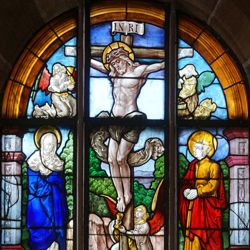 Rochuskapelle / Fenster wI / Kreuzigung Christi
