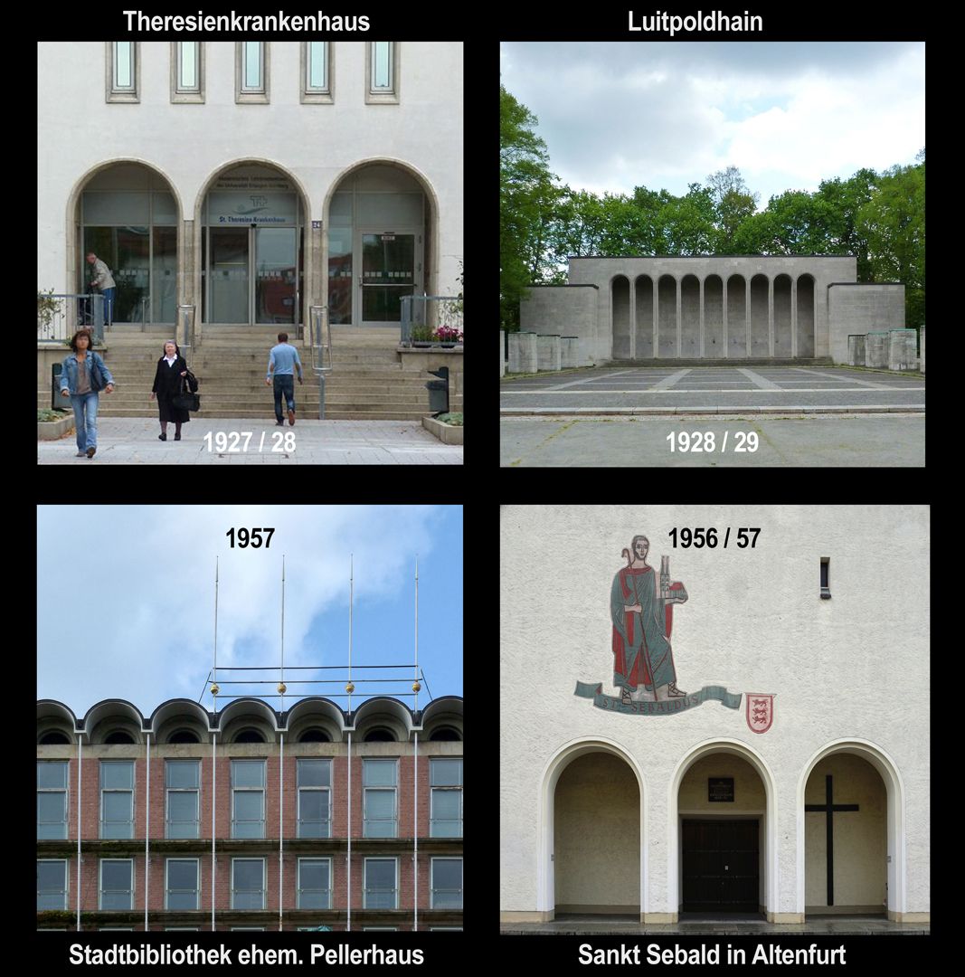 Sankt Sebald Bildervergleich mit Bögen