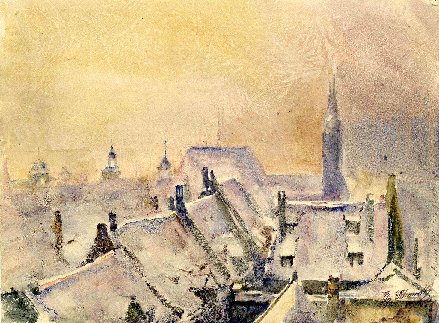 Dachlandschaft der Sebalder Altstadt mit Rathaus und St. Sebalduskirche 