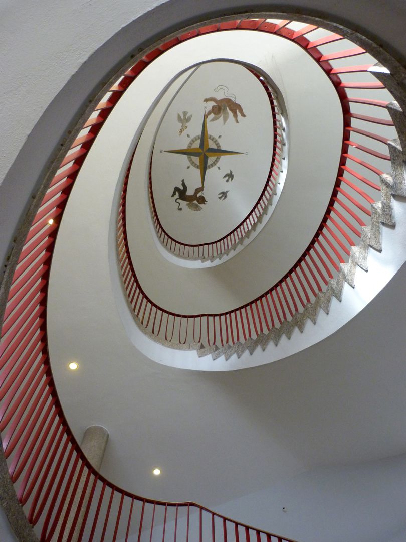 Neues Rathaus am Hauptmarkt freie Spindeltreppe