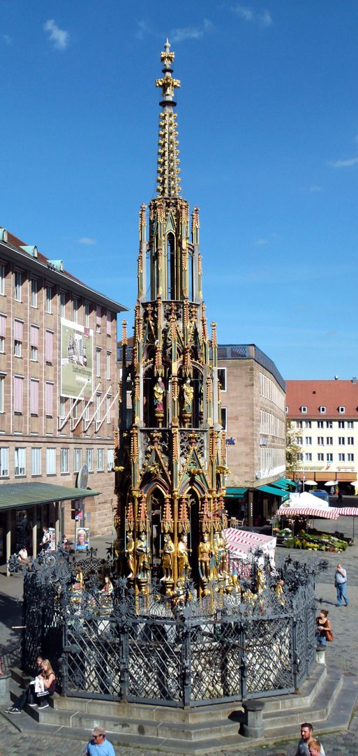 Schöner Brunnen Ansicht von Südwest