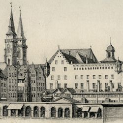 Hauptmarkt mit Kolonnaden und Sebalduskirche
