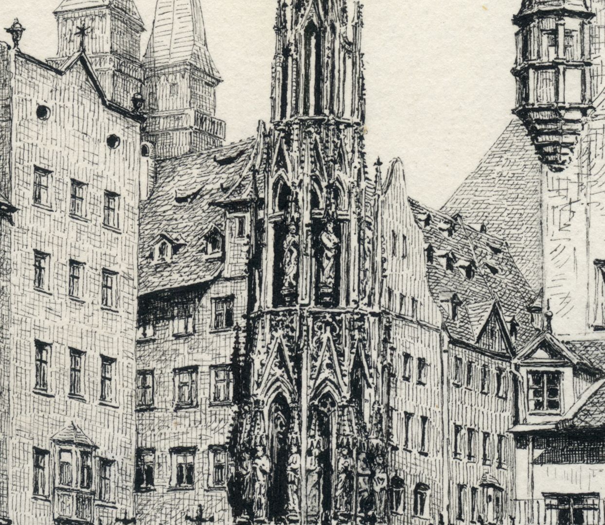 Schöner Brunnen Detailansicht