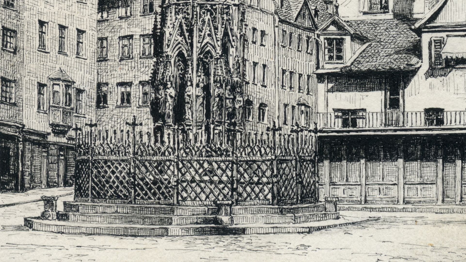 Schöner Brunnen Detailansicht