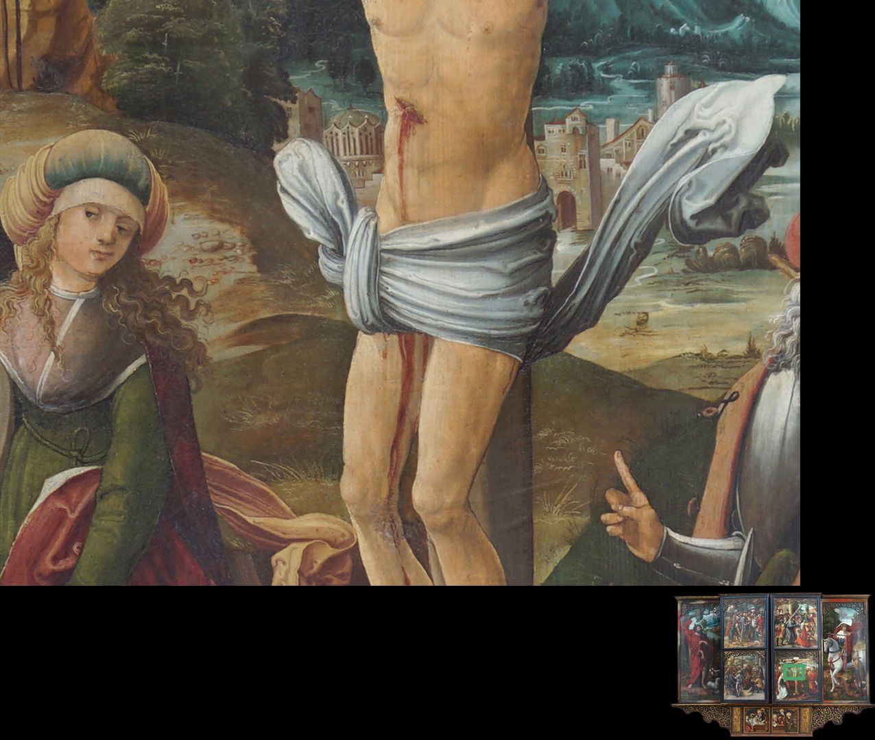 Hochaltar / Schwabach / zweite Wandlung Der Gekreuzigte, Detail