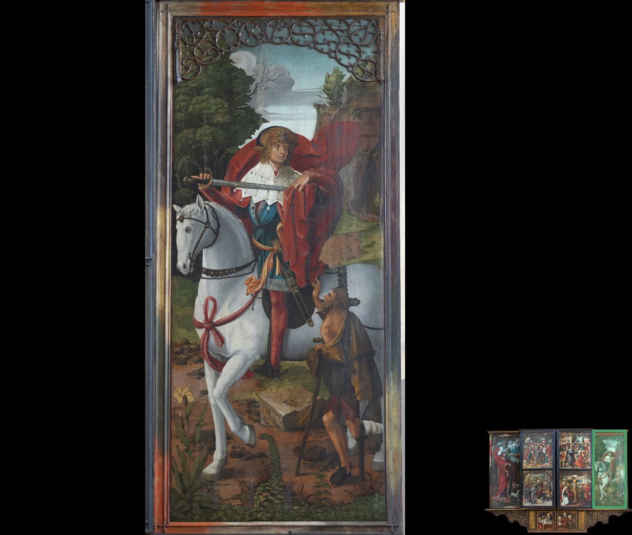 Hochaltar / Schwabach / zweite Wandlung Sankt Martin und der Bettler