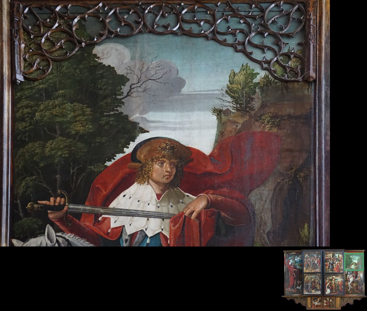 Hochaltar / Schwabach / zweite Wandlung Sankt Martin und der Bettler, Detail