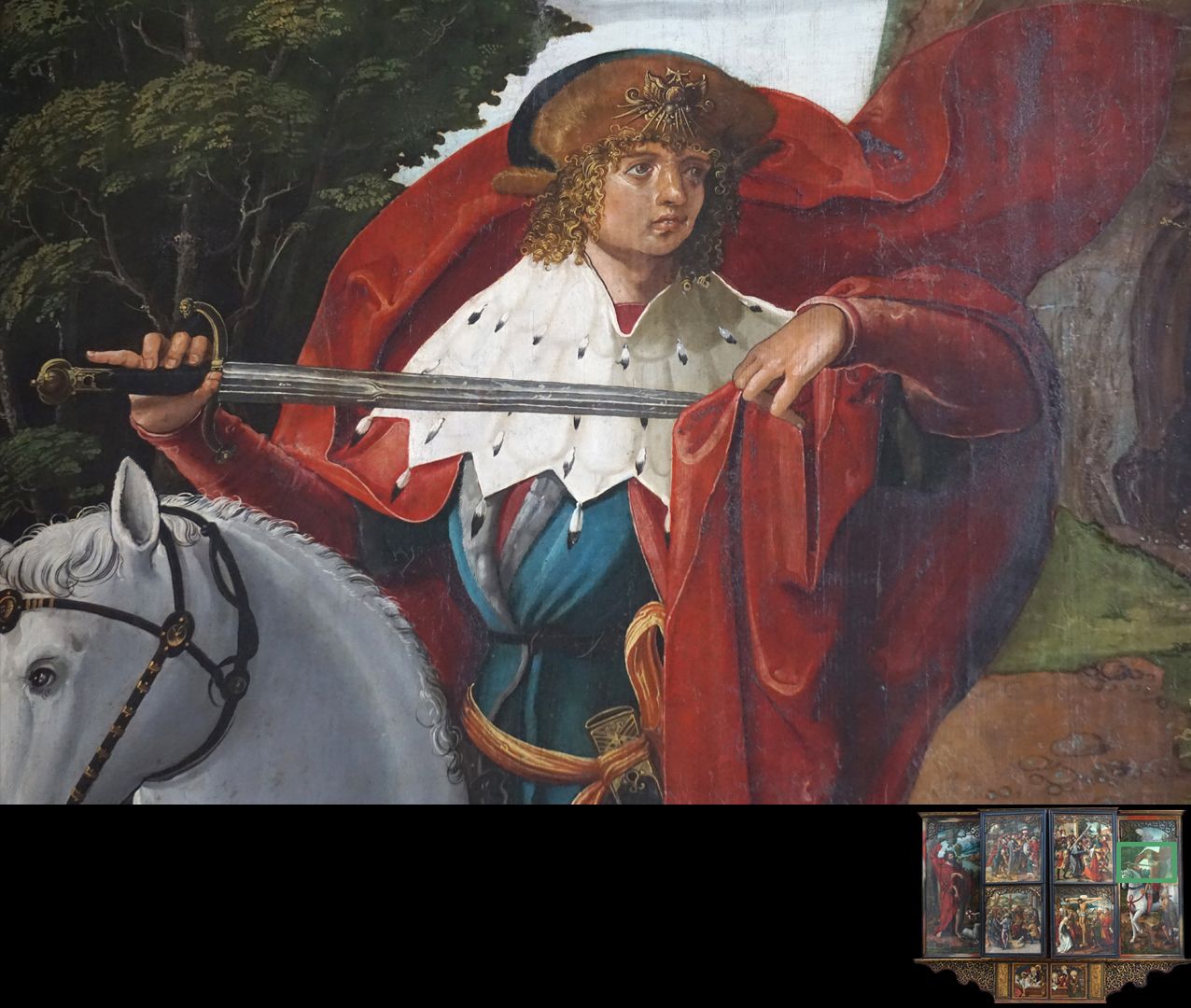 Hochaltar / Schwabach / zweite Wandlung Sankt Martin und der Bettler, Detail